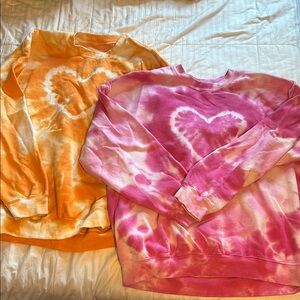 Tie-Dye Heart Sweatshirts
